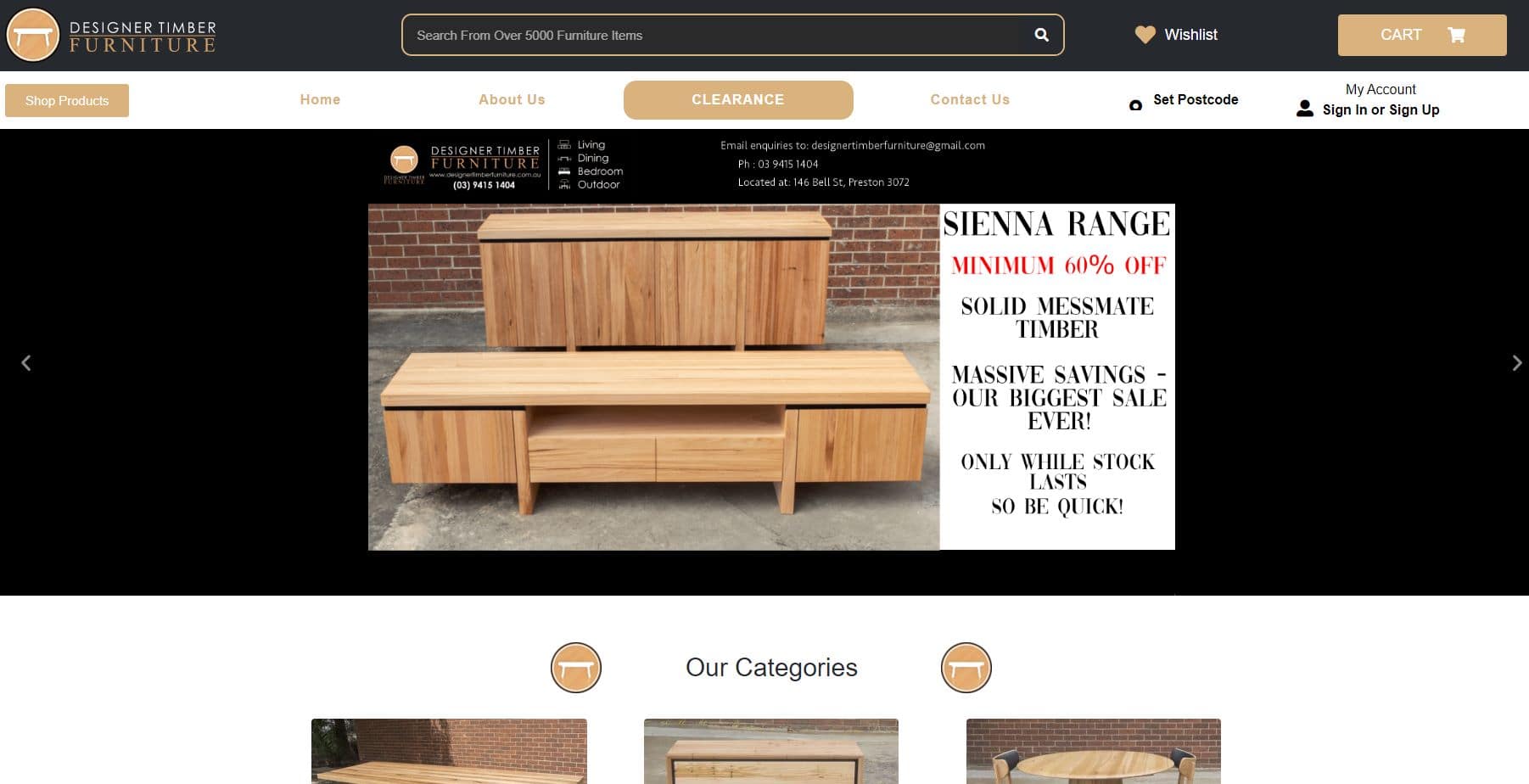 designer timber furniture