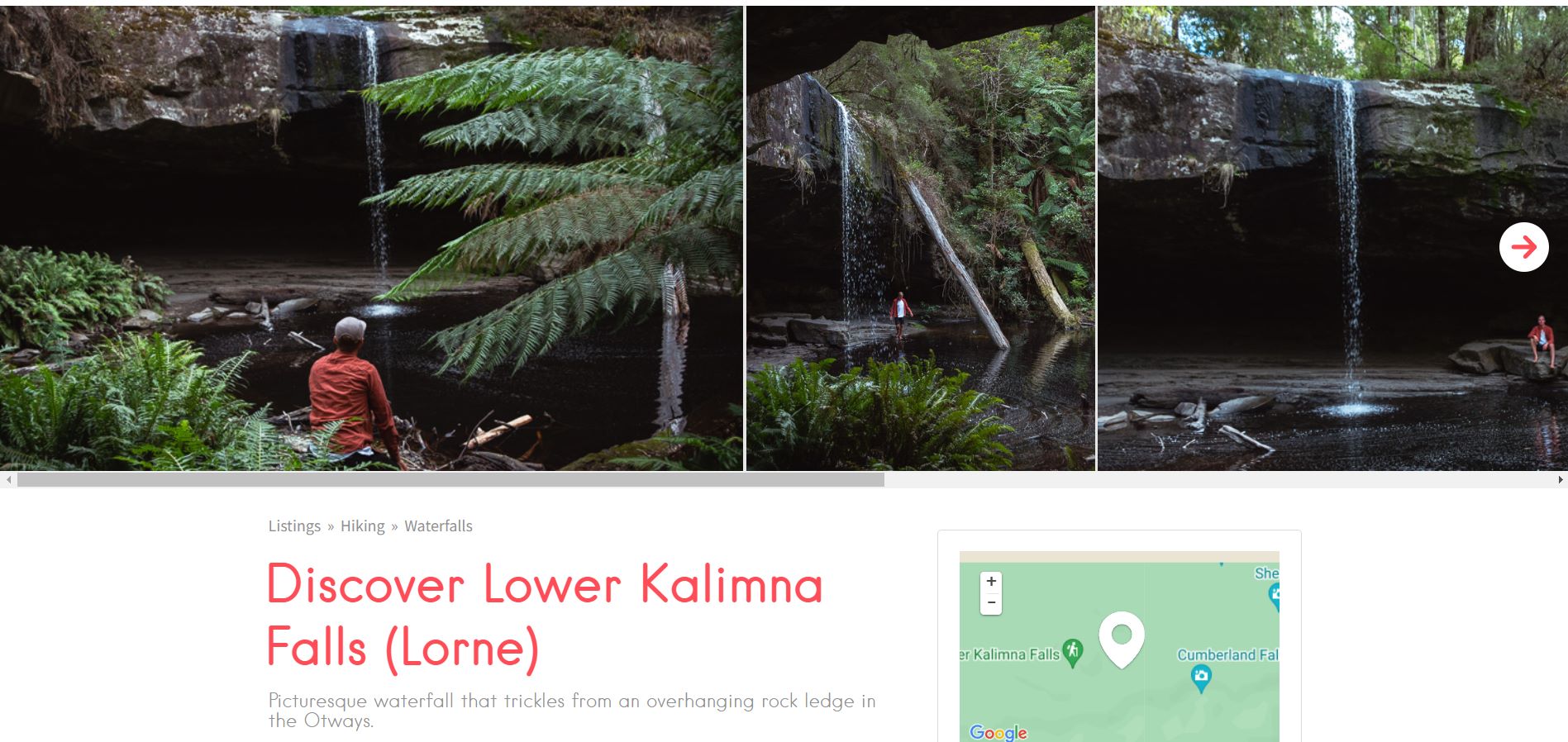 discover lower kalimna falls