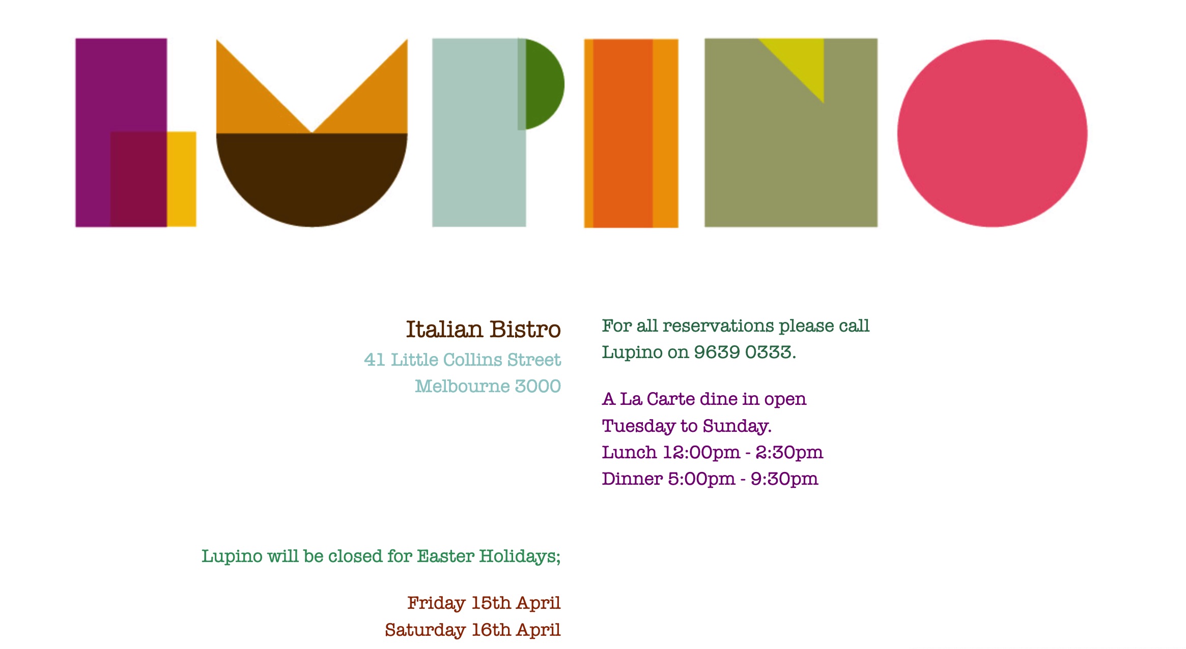 lupino bistro melbourne